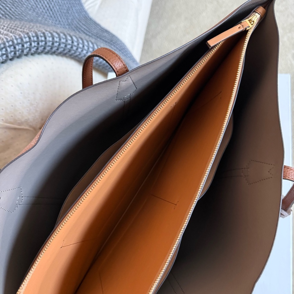 Tory Burch Triple Compartment Perry Tote - Tan Leather - Picture 10 of 15